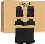 LASFIT Floor Mats & Cargo Mat for Mercedes Benz GLC SUV 2026 2025 2024 2023 GLC300 / GLC43 AMG (Not for Coupe & PHEV), All Weather TPE Car Mats for GLC 2023-2026 Floor Liners & Trunk Mat, Black