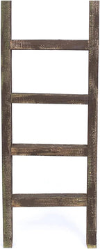 BarnwoodUSA Rustic Decorative Ladder - 100% Upcycled Wood (48" x 12" x 1.5", Espresso)