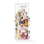 SpaceAid Stuffed Animal Storage Organizer, Wood Animals Zoo Toy Plushies Storage Holder, Large Capacity Plush Toy Cage for Pl
