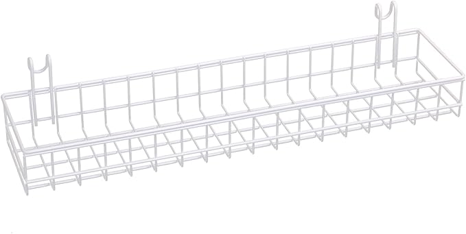 Kaforise Multipurpose Mesh Wall Metal Wire Basket, Grid Panel Hanging Tray, Wall Mount Organizer, Wire Storage Shelf Rack for