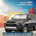 Windshield Sun Shade for Toyota 4Runner 2010-2024 2025 2026 Front Window Shade Custom Fit 4Runner Accessories Sun Visor Foldable Shade Blocks UV Rays Summer Must Have Car Accessories
