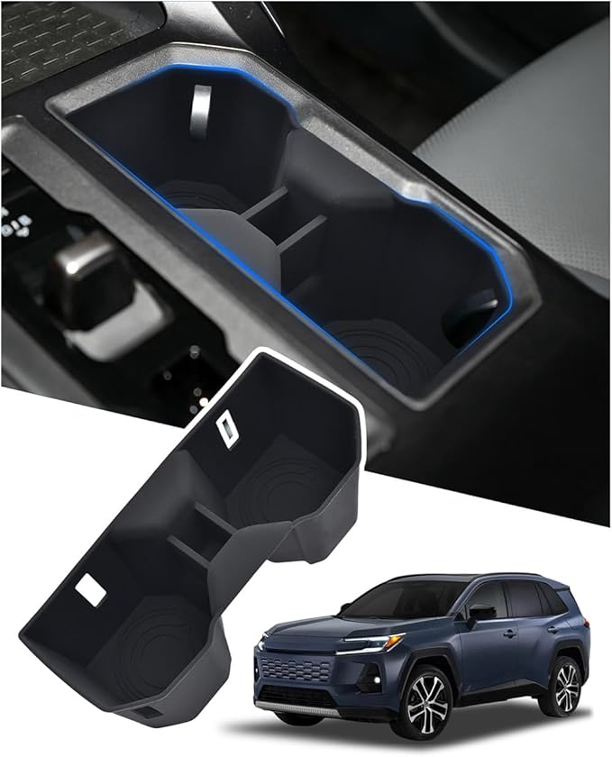 Cup Holder Inserts for Toyota Rav4 2026 Accessories, Non-Slip Silicone Center Console Protector Organizer to Prevent Spills & Scratches for Rav4 Interior Accessories