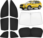 KUST Car Window Shades for Subaru Forester 2019-2024 Windshield Sun Shade Side Window Cover UV Block Privacy Protection Accessories for Camping Blackout Rear Back Full Set 8PCS