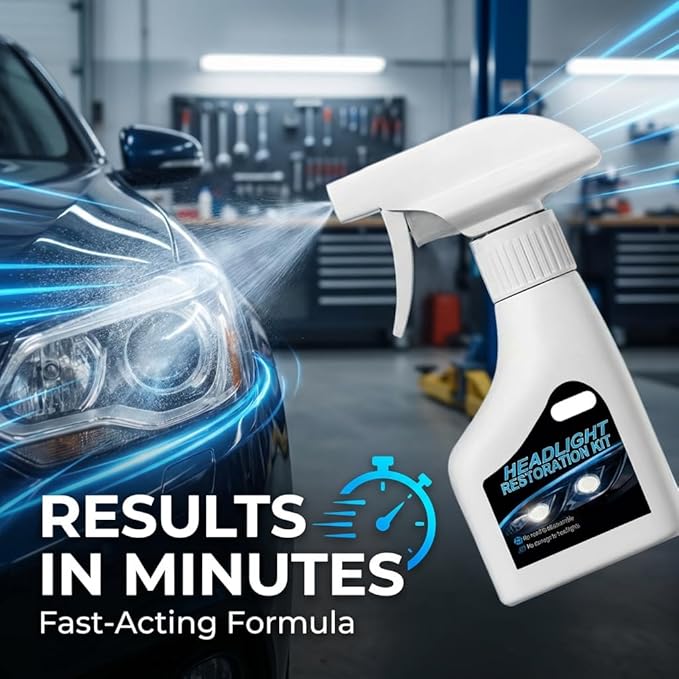 Automotive Headlight Restoration Kit,2026 New Coating Headlight Cleaner for Cars Trucks Motorcycles & RVs - Restore Yellowing