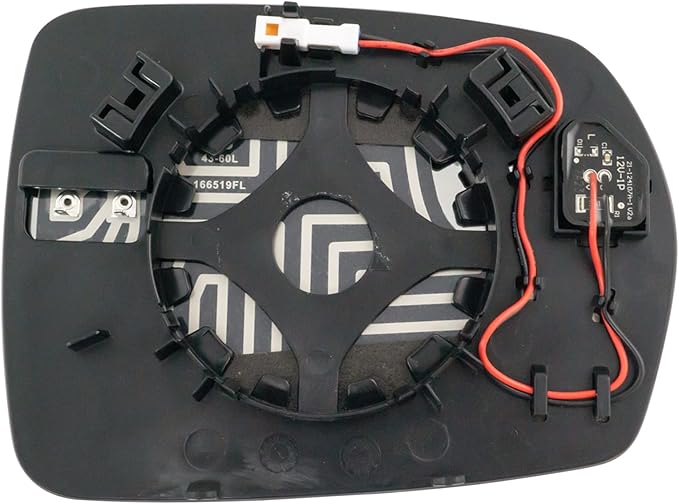 TRQ Left Driver Side Heated Blind Spot Mirror Glass with Backing Plate Compatible with 2015-2018 Ford Edge FT4Z17K707J
