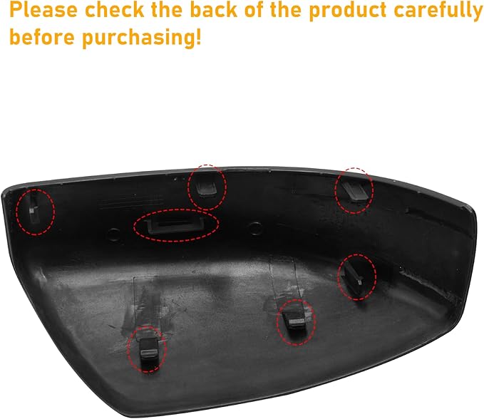 Moonlinks Compatible with Nissan Sentra 2013 2014 2015 2016 2017 2018 2019 Left Side Mirror Cover Replacement, Glossy Black Left Driver Side Door Rearview Mirror Cap Trim
