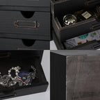 Wooden Storage Box with 5 Drawers Apothecary Drawers Vintage Wooden Drawers Wood Desktop Organizer with Drawers Countertop Dr