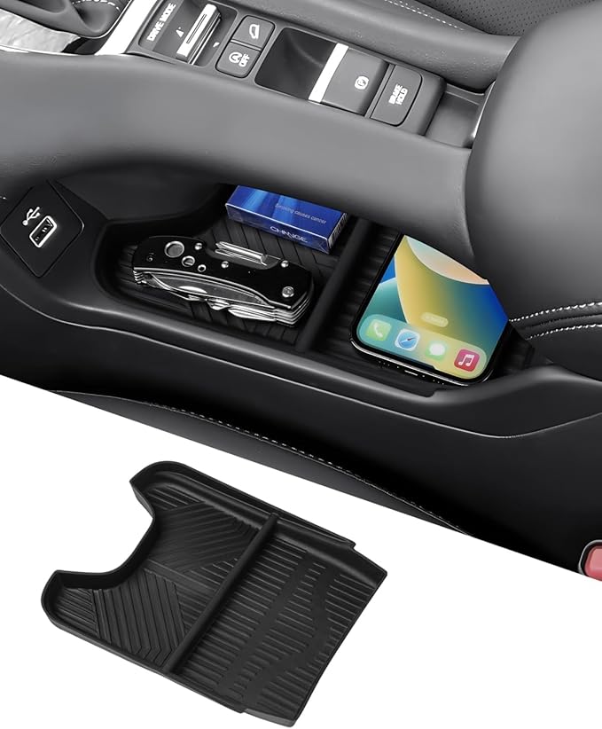 Autorder Lower Console Organizer Tray for 2023-2025 2026 Honda HRV Accessories - Center Console Bottom Storage Insert Tray - ABS Black