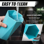 Auto Dynasty Car Trash Can with Lid, Blue Car Garbage Can Cup Holder for Interior, 1 Pack Mini Leakproof Garbage Can with 15Pcs Trash Bags, Multipurpose Storage Organizer for Vehicle Home Office