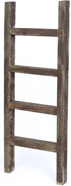 BarnwoodUSA Rustic Decorative Ladder - 100% Upcycled Wood (48" x 12" x 1.5", Espresso)