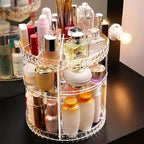 Makeup Organizer Rotating 360 Degree Crystal Jewelry Cosmetic Perfume Display Box Desktop Lipstick Organizer