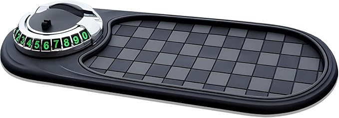 Multifunction Car Anti-Slip Mat, Universal Car Anti Slip Mat Phone Holder, Dashboard Accessories, 360° Rotating, with Tempora