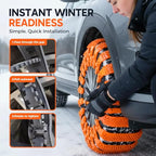 Reusable Anti Snow Chains,Universal Emergency Snow Non-Slip Zip Tie Tire Chains,Adjustable Snow Tire Chain Anti-Skid Belt Whe