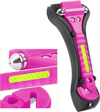 8PCS Car Window Breaker, Pink Window Breaker Seatbelt Cutter, Car Safety Hammer with One Second Emergency Glass Hammer, Safet