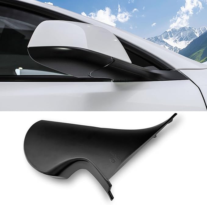 Jaronx Compatible with Tesla Model 3 Mirror Holder Lower Cover 2017-2025, Right Passenger Side Rearview Mirror Bracket Bottom Base Cover Replacement for Tesla Model 3 Accessories 2287.3304-Z