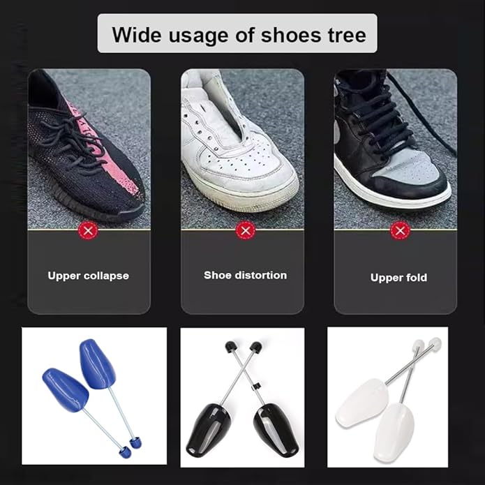 EchoDone 10 Pairs Plastic Shoe Tree Stretcher Shaper for Men