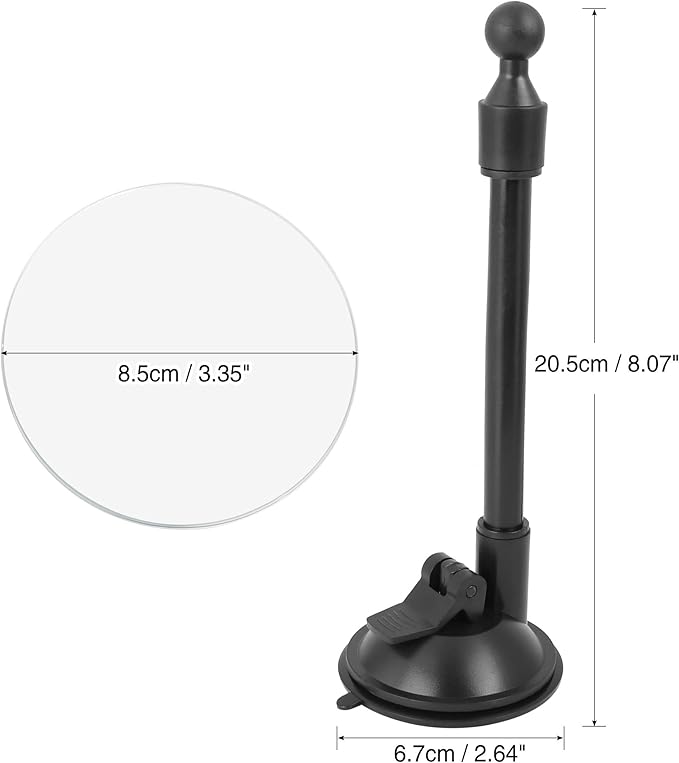 Blind Spot Adjustable Car Mirror Rotate Suction Cup Black Arm Rearview Mirror for All Universal Vehicles
