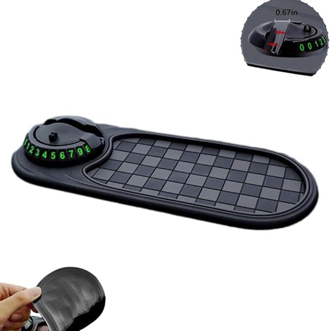 Multifunction Car Anti-Slip Mat, 360° Rotating Universal Phone Pad Holder, Car Anti Slip Mat Dashboard Mobile Phone Holder, w