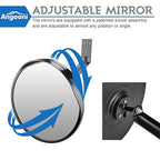 Acrylic Convex Traffic Mirror, 12 inch Adjustable Wide Angle View Curved Security Mirror for Driveway, Park, Garage, Corners and Blindspot(Support Indoor and Outdoor)