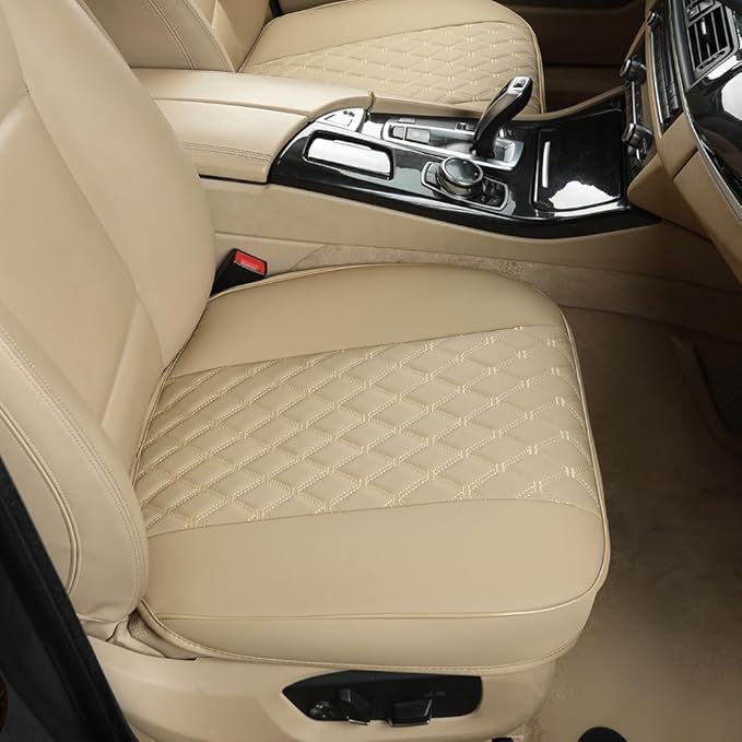 Black Panther PU Car Seat Cover, Front Bottom Seat Protector Compatible with 95% Vehicles,Anti-Slip & Full Wrapping Bottom (W