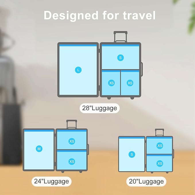 UPGOGO Vacuum Bags for Travel, Space Saver Vacuum Storage Combo (16 Pack)
