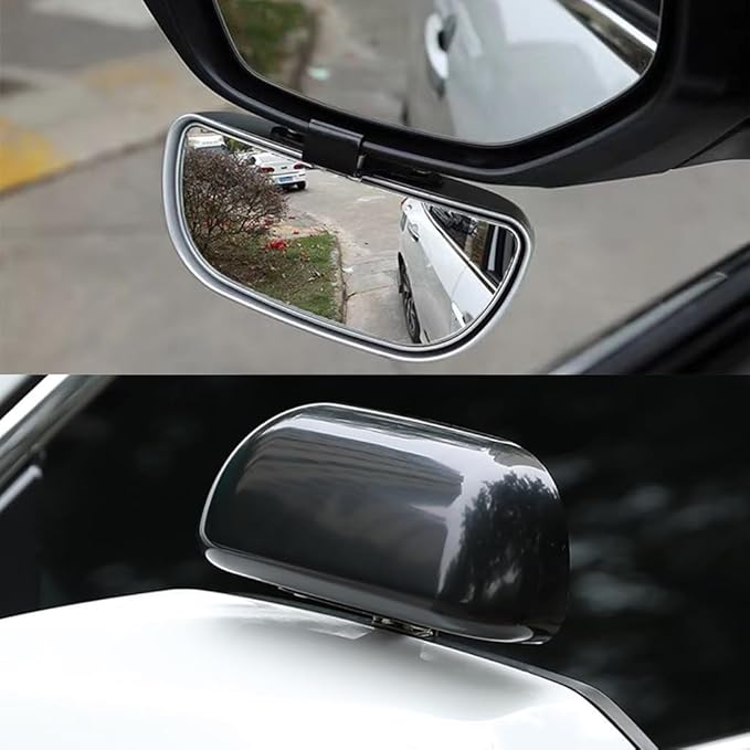 Large 5.7" Adjustable Mounted Blind Spot Mirror Fix with Screws to Prevent Falling, HD Glass Wide Angle Side Rearview Mirror Universal Vehicle Mounted Mirror (1)