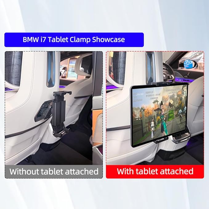for BMW 5 Series X5 X6 X7 G05 G06 G60 G45 Tablet Holder Gravity Clamp ipad Car Holder Back Seat Road Trip Essentials (Gravity Clamp)