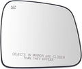 TRQ Passenger Side Heated Mirror Glass Snap On Compatible with 2011-2022 Jeep Grand Cherokee 2014-2022 Dodge Durango CH132512