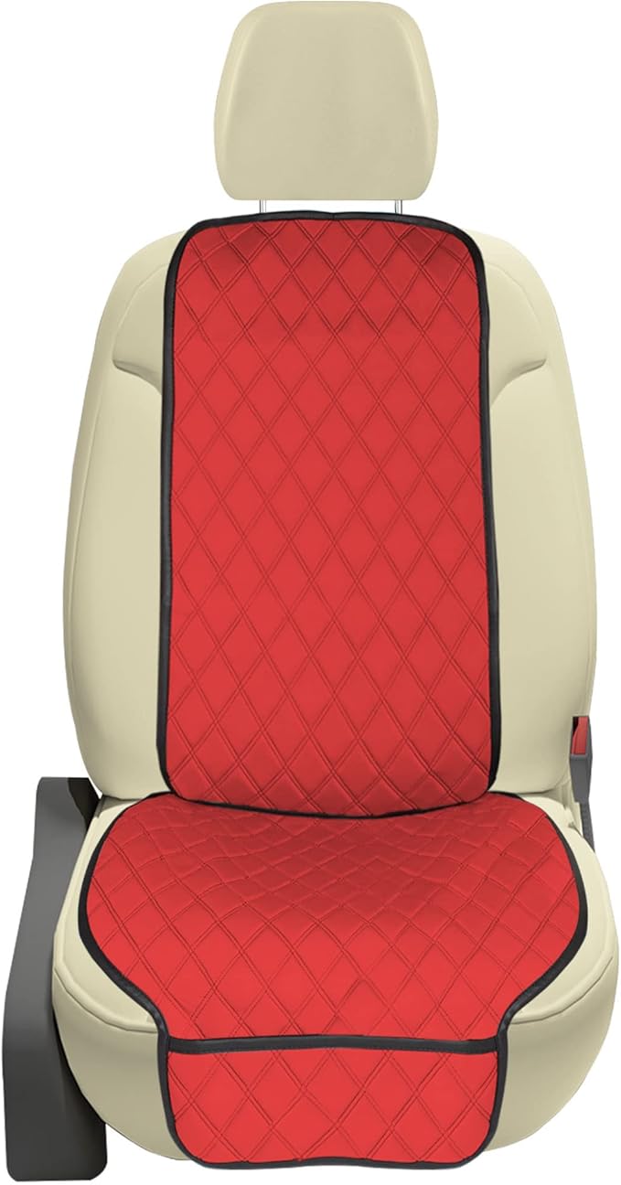 FH Group Car Seat Cushion – Neosupreme Single Front Seat Cover with Front Pockets, Airbag Compatible, Universal Fit Car Seat 