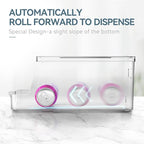 theaoo 6 Pack Clear Storage Bins with Lids Stackable AND Soda Can Dispenser for Refrigerator with Lids