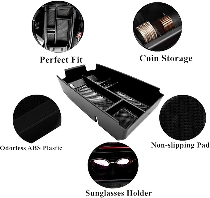 Center Console Organizer Interior Storage Box Fits for Ford Escape 2020 2021 2022 2023 2024 2025 and 2021 2022 2023 2024 2025