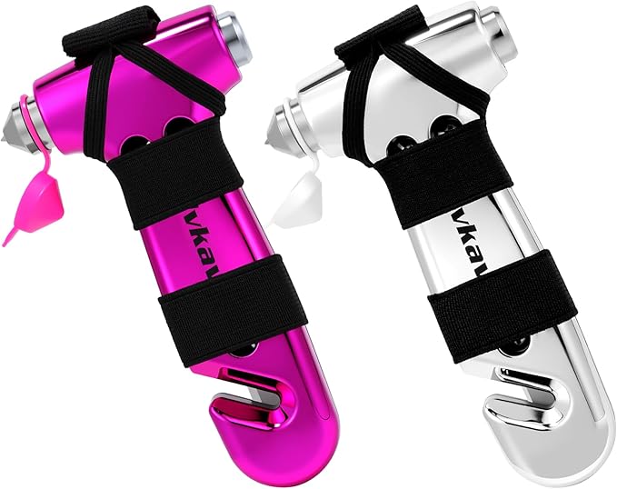 Window Breaker, 3 in 1 Emergency Escape Tool with Car Safety Hammer and Seat Belt Cutter, Safety Emergency Car Escape Tool, R