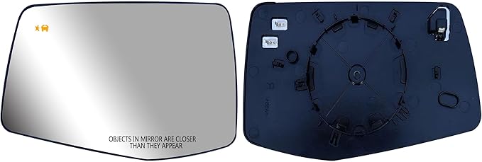Replacement Driver Left Side Mirror Glass Heated with BLIS(BLind Spot Light) and Back Plate for Chevrolet Silverado GMC Sierra from 2019 to 2023
