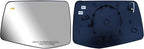 Replacement Driver Left Side Mirror Glass Heated with BLIS(BLind Spot Light) and Back Plate for Chevrolet Silverado GMC Sierra from 2019 to 2023