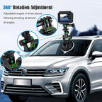 PULUZ Suction Cup Mount for Gopro Car Mount, Adjustable Vehicle Window & Windshield Mount Holder, Compatible with GoPro Hero 12 11 10 9 8 7/Insta360 X3 x2/DJI OSMO Action Camera Mount