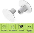 Shower Curtain Rod Bracket, 2Pcs 26mm Inner Diameter Titanium Steel Shower Curtain Rod Single Swivel Flange Easy Installation