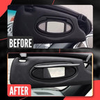 Sun Visor Mirror Covers and Base Replacement, Driver/Passenger Side Visor Vanity Mirror Housing Caps with Makeup Caps for Porsche 996/997-911 986/987 for Boxster for Cayman 1996-2010