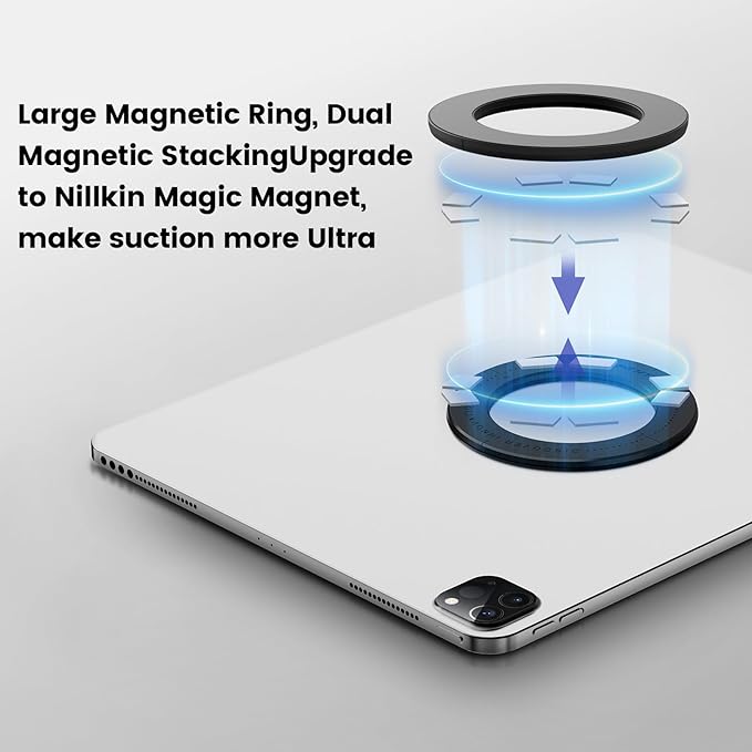 Nillkin iPad Magnetic Wall Mount Holder, Tablet Holder Magnets Mount for Kitchen car,Kids,Bathroom, Car headrest Backseat, Mount for Apple TV, Router, Smart Home hub, Photo
