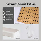 Keepo Peg Board Wall Organizer – Plastic Pegboard Panels, Modular Peg Board Storage System for Home Office, Craft Room, Gamin