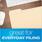 Pendaflex File Folders, Letter Size, 8-1/2" x 11", Classic Manila, 1/3-Cut Tabs in Left, Right, Center Positions, 100 Per Box