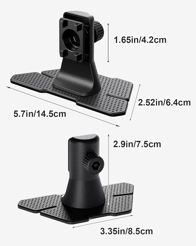 Carplay Mount for 7/9/10.26” Portable CarPlay Screen Holes Mount Holder,GPS Holder with Replaceable Extra-Large Adhesive Base,Adjustable Dashboard Sticky Stand for Car Play Devices