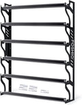 FOSHIO Vinyl Roll Holder, Metal Vinyl Rack with Mounting Hardware Wall Mounted for Pulling 6 Rollers of Vinyl, Transfer Paper Tape, Wallpaper, Window Film, Garage Workshop, Rollers Not Included