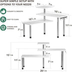 ZHWS Bathroom Counter Organizer Corner Shelf – Bathroom Organization Bamboo 3 Tier Spice Rack Makeup Organizer Bookshelf Spac