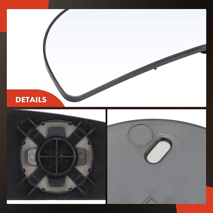A-Premium Right Passenger Side Lower Mirror Glass - Compatible with 2009-2024 Dodge Ram 1500 2500 3500 - Towing Mirror Convex with Backing Plate, Replace# 68067730AA