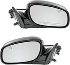 TRQ Driver and Passenger Side Mirror Assembly Set Power Heated Puddle Light Paint to Match Foldaway Smooth Compatible with 20
