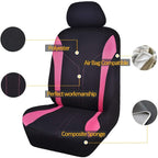 Flying Banner Car Seat Covers Front Seats and Rear Bench Mesh Fabric Rear Bench Split Polyester Cover Easy Installation SUV C