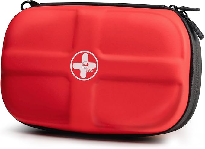 RHINO RESCUE EVA First Aid Kit, Small Waterproof Emergency Hiking First Aid Kit for Backpacking, Medical Kit for Travel, Home