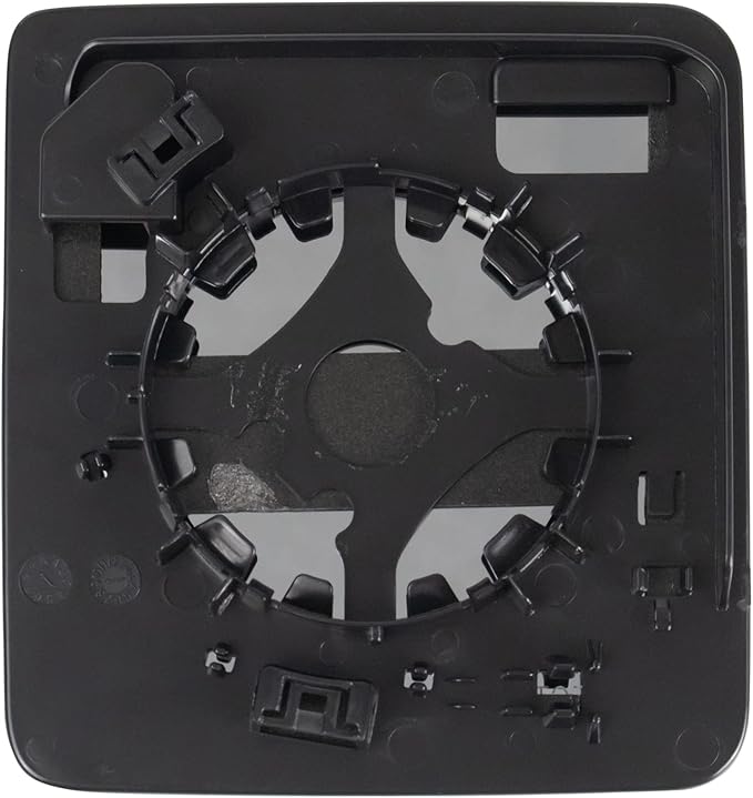 TRQ Passenger Side Manual Mirror Glass Convex with Backing Plate Compatible with 2018-2024 Jeep Wrangler 2020-2024 Jeep Gladi