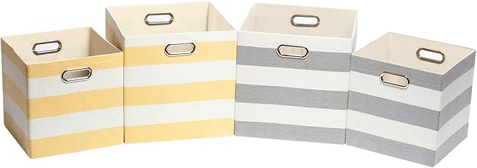 Posprica 3X Thicker Storage Bins Storage Cubes, 13×13 Fabric Storage Boxes Foldable Baskets Containers Drawers for Nurseries,