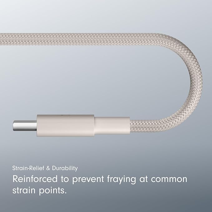 Beats USB-A to USB-C Woven Cable Fast Charging Durable and Tangle-Free Design Compatible Charger for Apple & Android Devices 